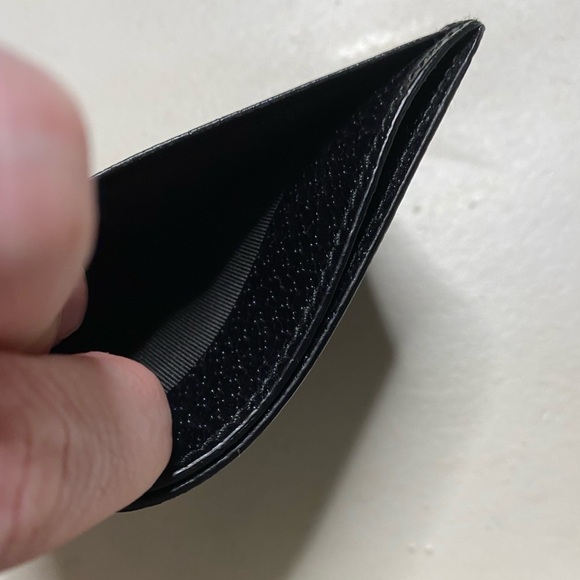 Smythson Black Leather Card Holder